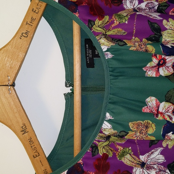 Ann Taylor Petite Women's Size 8P Sleeveless Floral Print Lined Dress - Picture 5 of 14